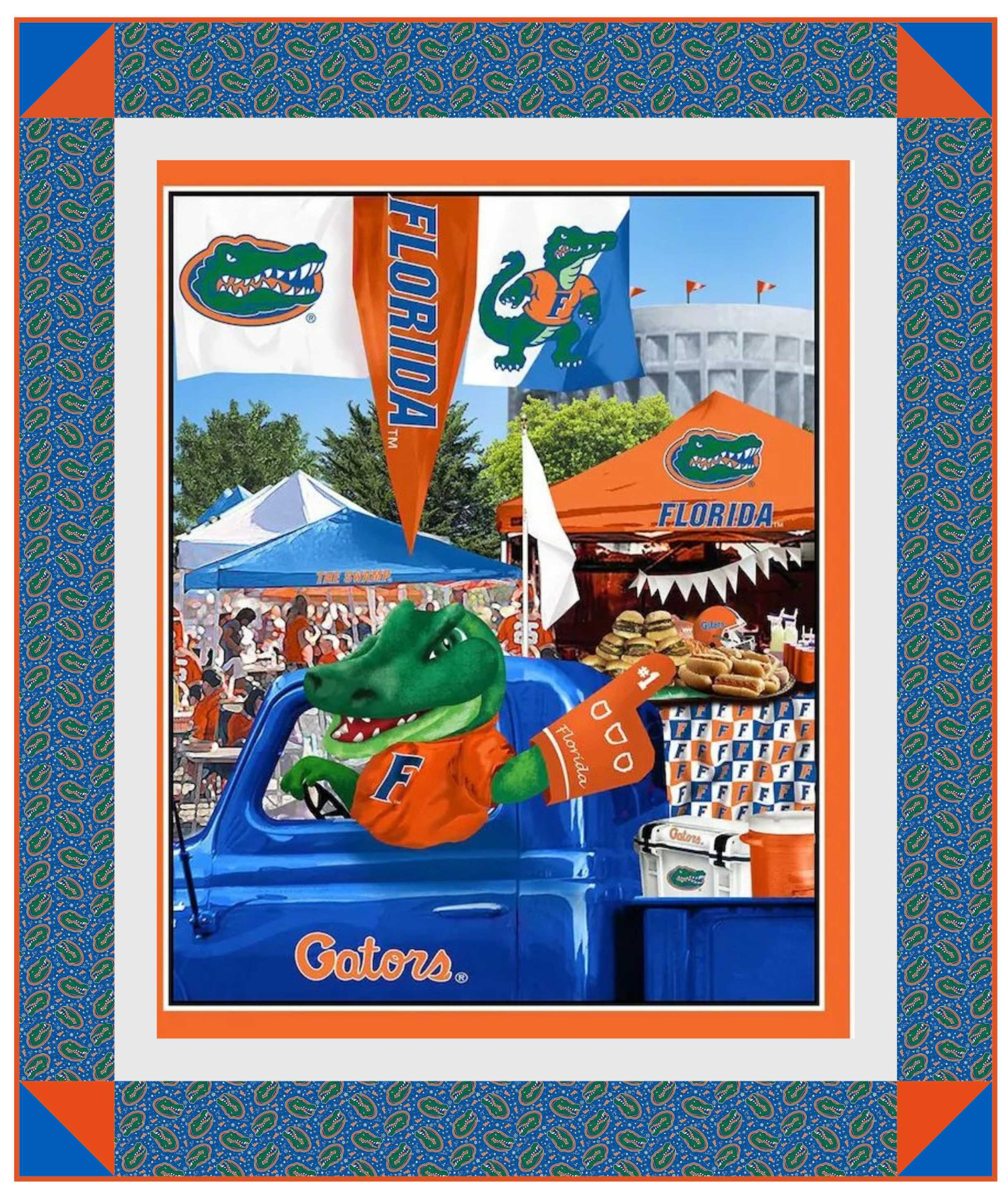 Florida Gators - Tailgate Panel - Quilt Kit | Batting Included