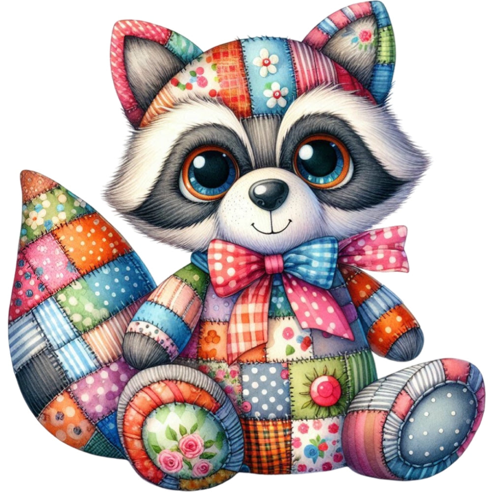 Quilted Toy Animals Fabric Panel 19 QuiltingFabricPanels