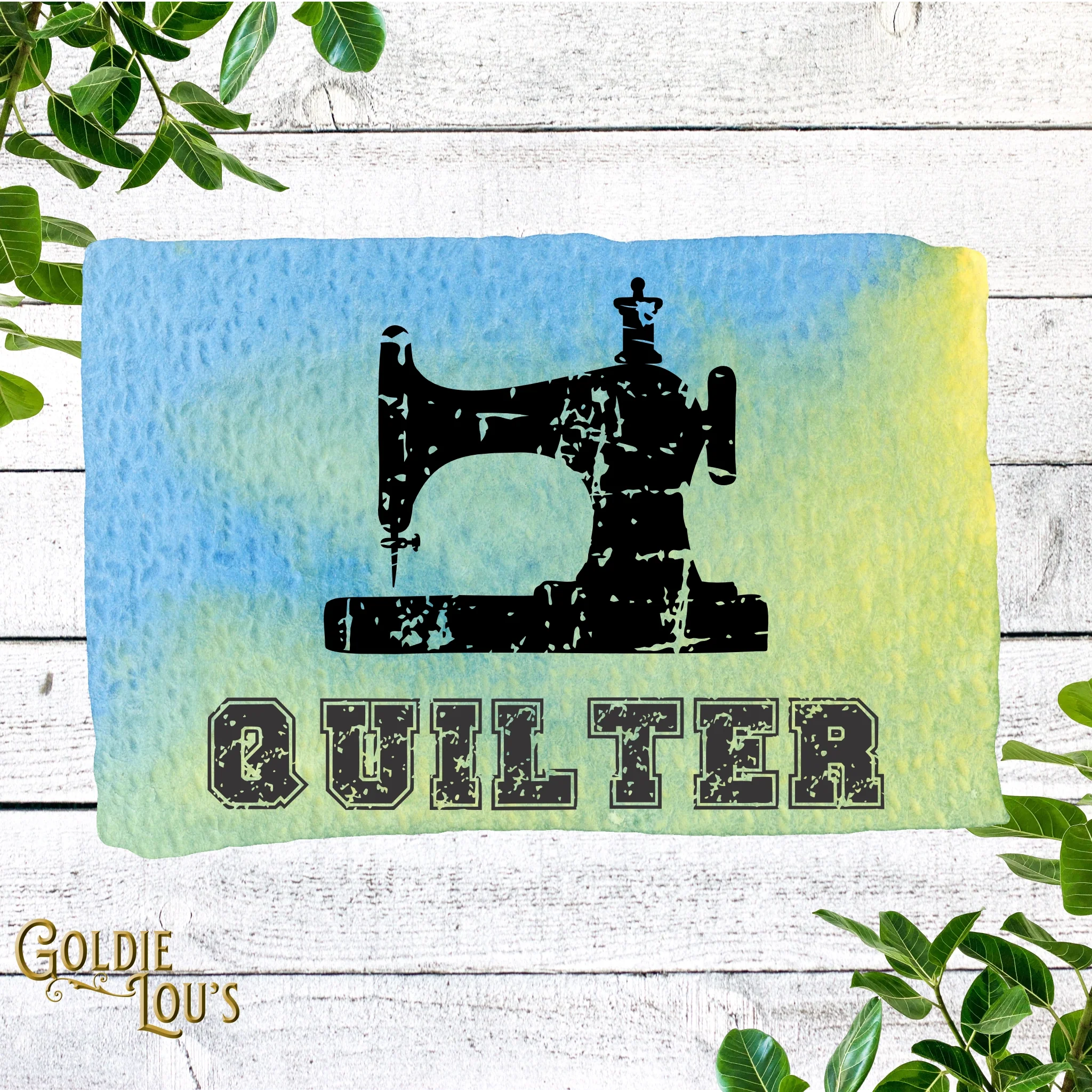 Quilter Blue Watercolor Mug