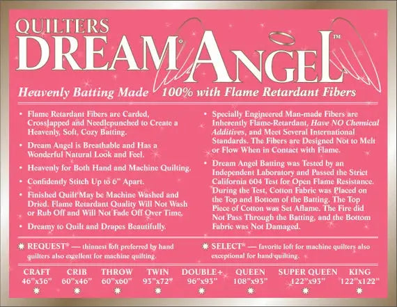 Quilters Dream Angel Select Throw Batting - Linda's Electric Quilters