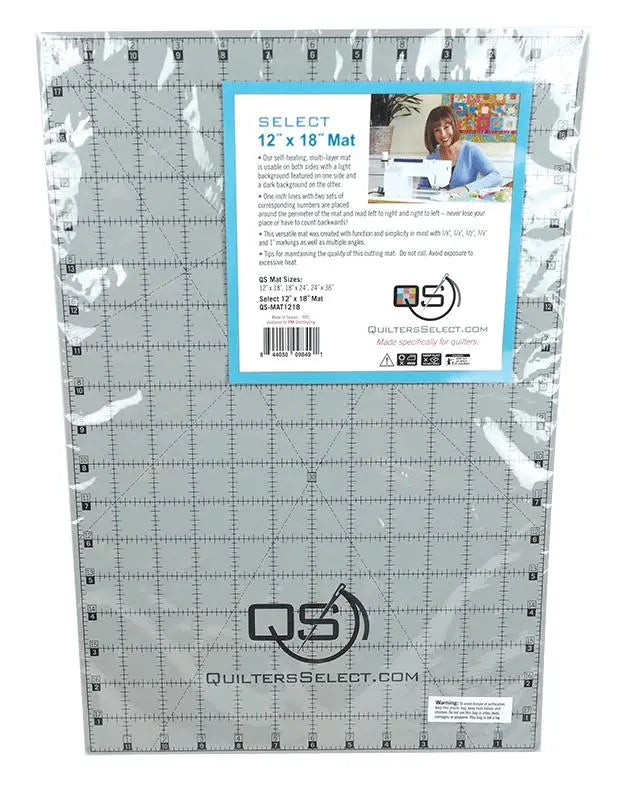 Quilters Select 12" x 18" Dual Side Cutting Mat - Linda's Electric Quilters