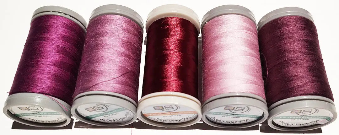 Quilters Select 5 spools (4 60 wt & 1 80 wt) in case volume 7 Rnk Distributing