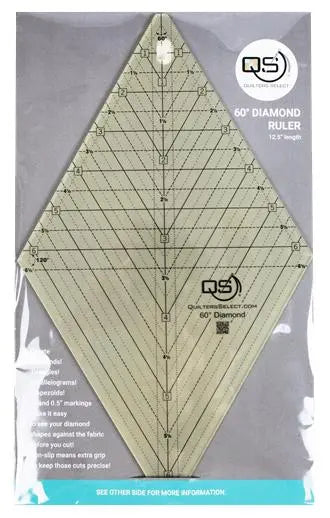 Quilters Select 60 Degree Diamond Ruler - Linda's Electric Quilters