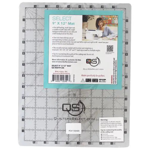 Quilters Select 9" x 12" Dual Side Cutting Mat - Linda's Electric Quilters