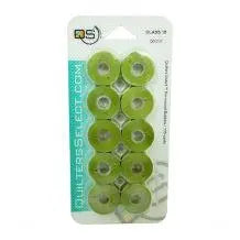 Quilters Select Bobbins - Class 15- BEAN GREEN - Linda's Electric Quilters
