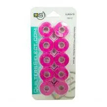 Quilters Select Bobbins - Class 15- HOT PINK - Linda's Electric Quilters