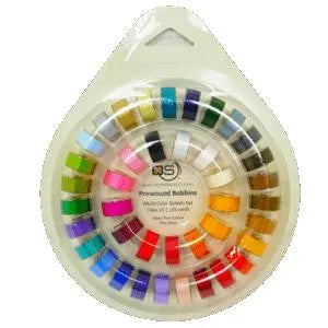 Quilters Select Class 15 Bobbins Qty 40 with bobbin ring - Multi-Color - Linda's Electric Quilters
