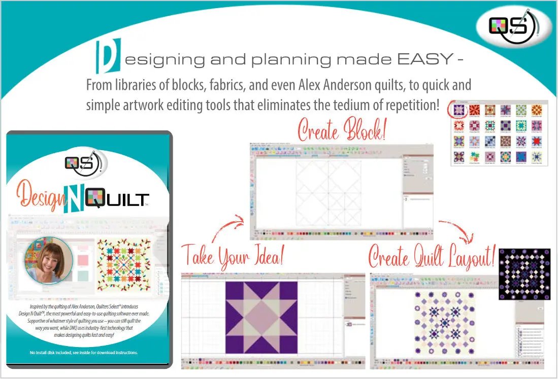 Quilters Select Design N Quilt Software Rnk Distributing