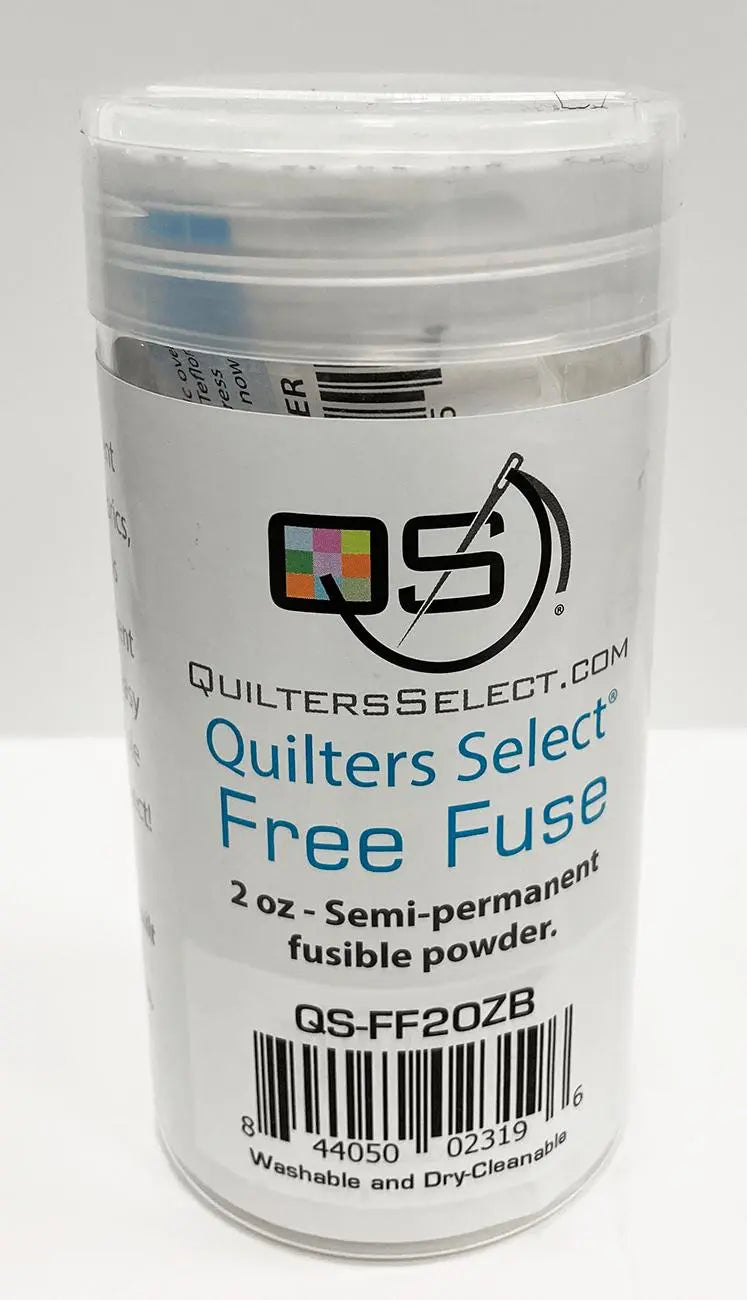 Quilters Select Free Fuse Powder 2 oz. with dispenser bottle - Linda's Electric Quilters