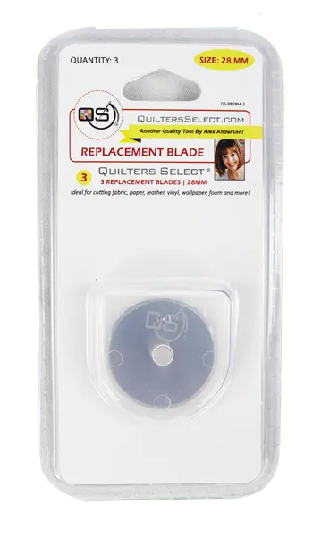 Quilters Select ROTARY BLADE 28M 3 PK - Linda's Electric Quilters