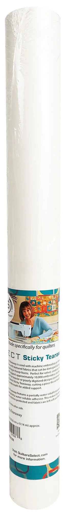 Quilters Select Sticky TearAway 20" x 10 yds - Linda's Electric Quilters