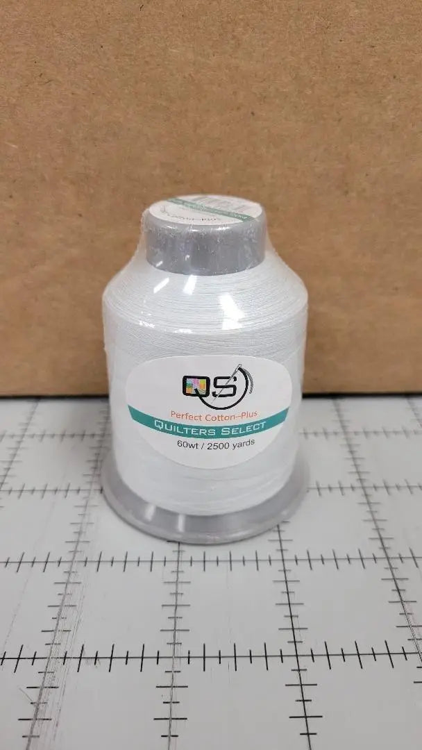 Quilters Select Thread- 2500 YD Cotton Plus 60 weight - NIMBUS - Linda's Electric Quilters