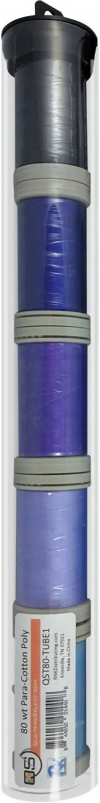 Quilters Select Tube with - Tube of 5 colors 400M - LIGHT BLUE GEISHA DEEP IRIS DEEP VIOLET BLACK - Linda's Electric Quilters