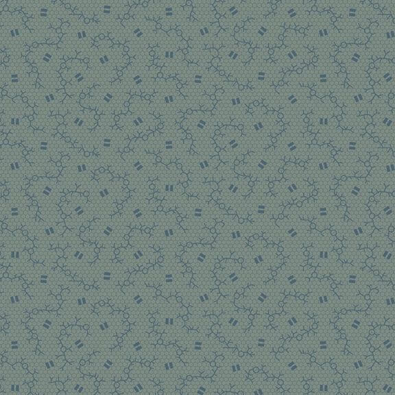 Primrose Prints - Equal Roots - Blue 44" / 45" Fabric Per Yard