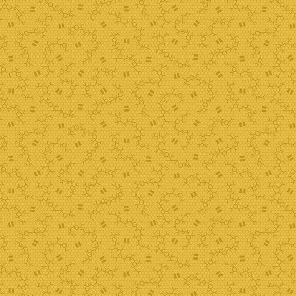 Primrose Prints - Equal Roots - Yellow 44" / 45" Fabric Per Yard