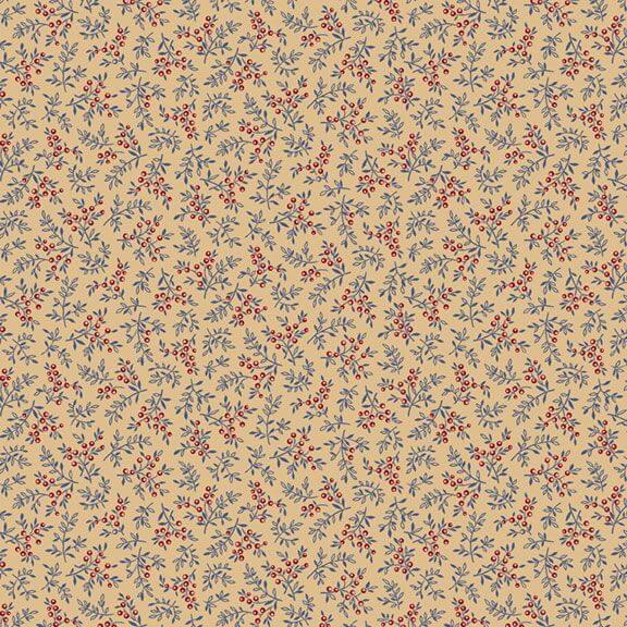 Betsy's Needlework - Sprigs - Tan 44" / 45" Fabric Per Yard