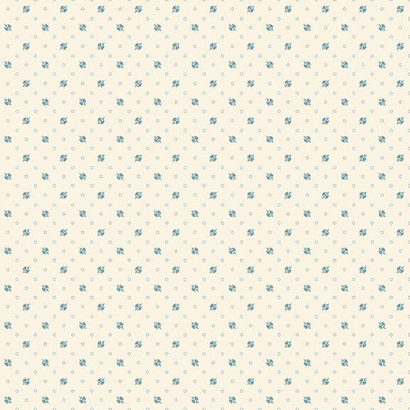 Cottage Florals - Mini Dots - Aqua 44" / 45" Fabric Per Yard