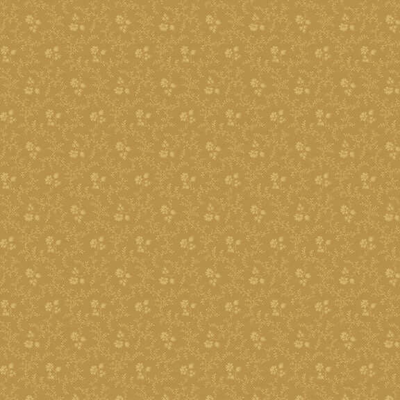 Dressmaker - Petite Flower - Gold 44" / 45" Fabric Per Yard