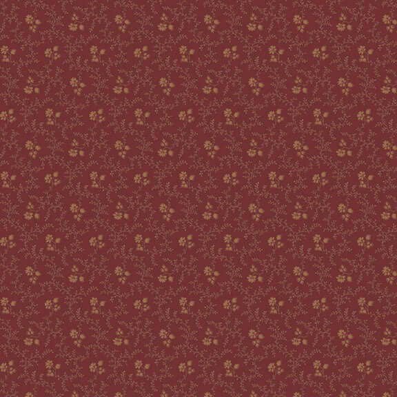 Dressmaker - Petite Flower - Wine 44" / 45" Fabric Per Yard