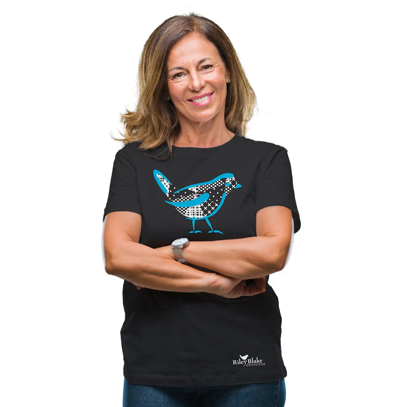RBD Designer T-Shirt Color Black Size Large - Linda's Electric Quilters