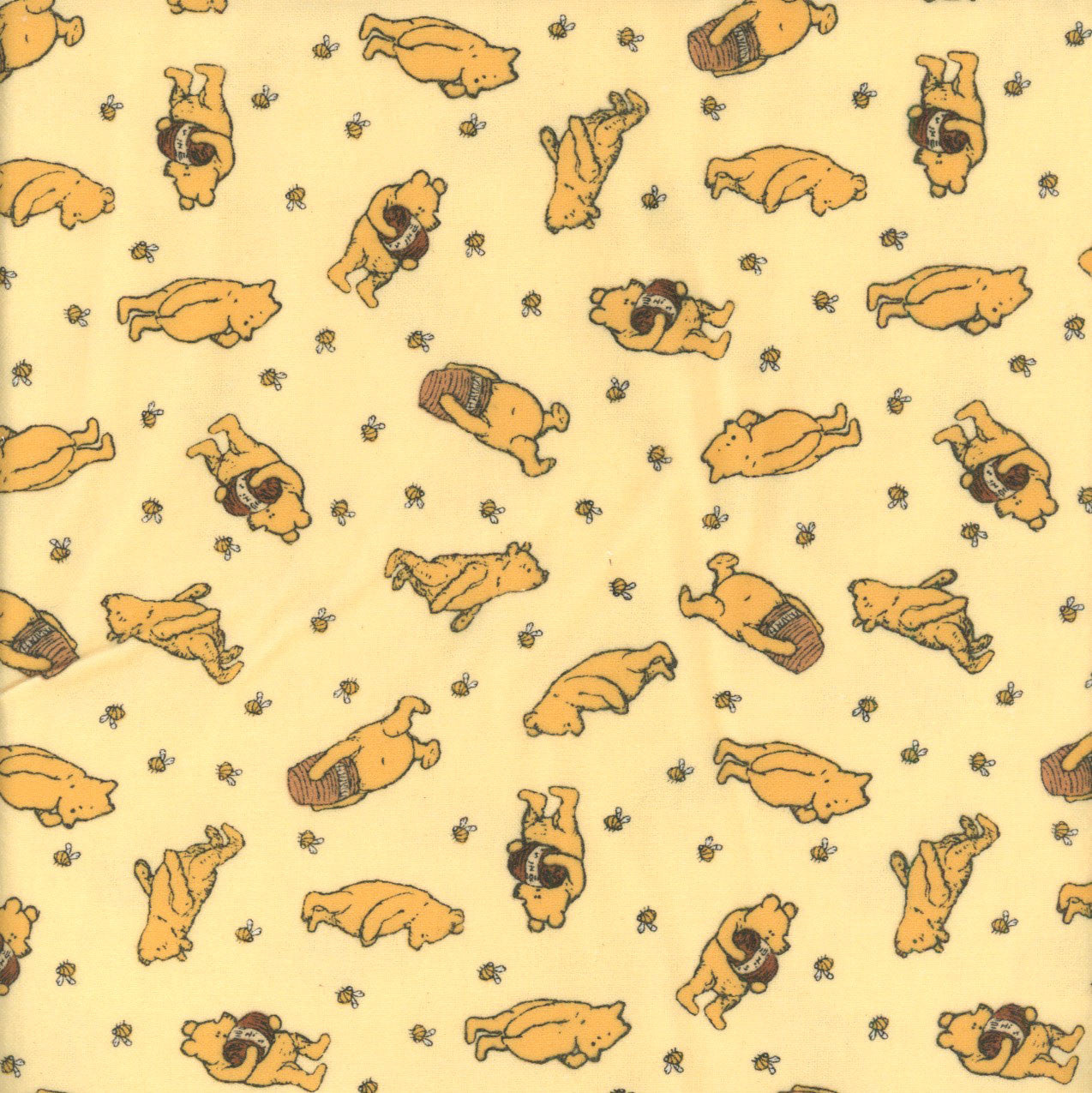 Winnie The Pooh Flannel Toss Sunshine by Riley Blake