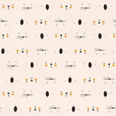 RJR Fabrics Wild Ones Gold Peek quilting fabric — woodland peek print on gold