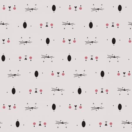 RJR Fabrics Wild Ones Grey Peek quilting fabric — woodland peek print on grey