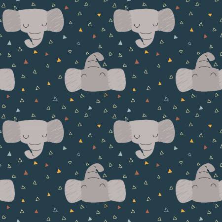 RJR Fabrics Wilder Ones Navy Wise Ones quilting fabric — wise owls on navy