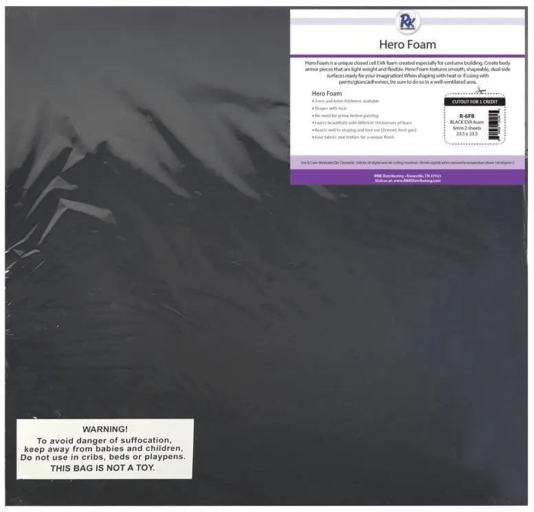 RNK BLACK CREATIVE FOAM- EVA 6MM - Linda's Electric Quilters