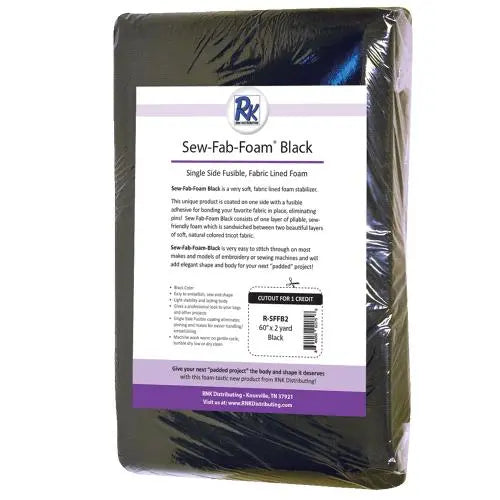 RNK BLACK Sew Fab Foam - Fusible ~60" x 2 yards - Linda's Electric Quilters