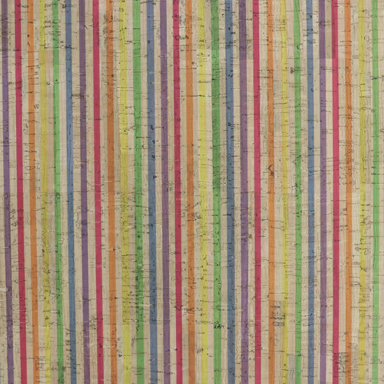 Rainbow Stripe Pro Cork 1/2 yard - Linda's Electric Quilters
