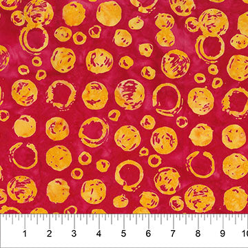 Red Bubble Celebration Cotton 44/45 Fabric Per Yard