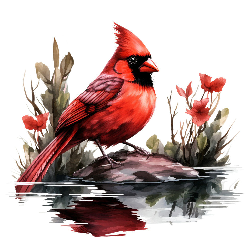 Red Cardinals Fabric Panel 1