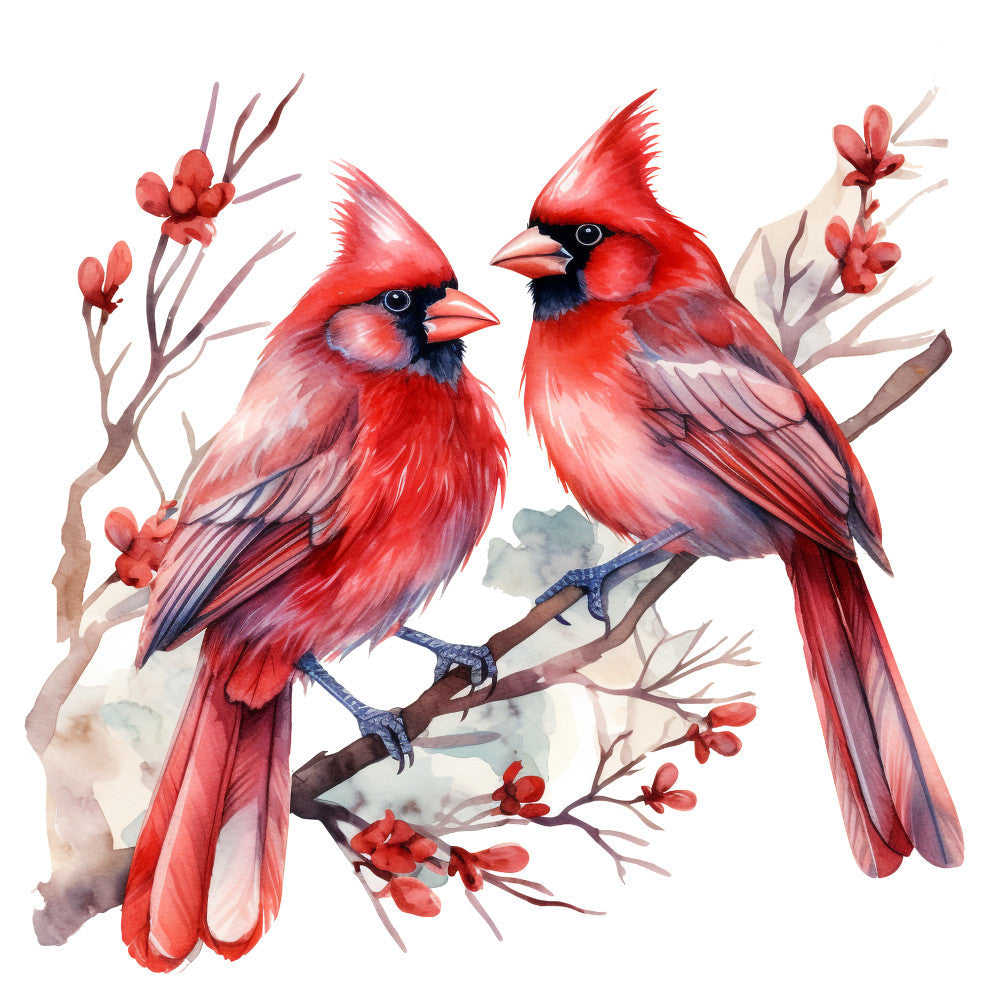 Red Cardinals Fabric Panel 8