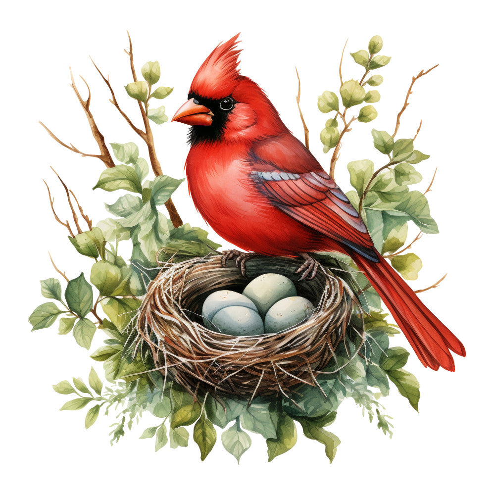 Red Cardinals Fabric Panel 9