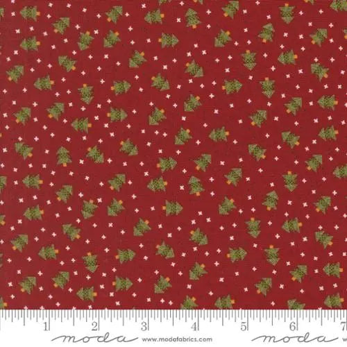 Red Emmitt And Ivy Christmas Trees 44"/45" Fabric Per Yard