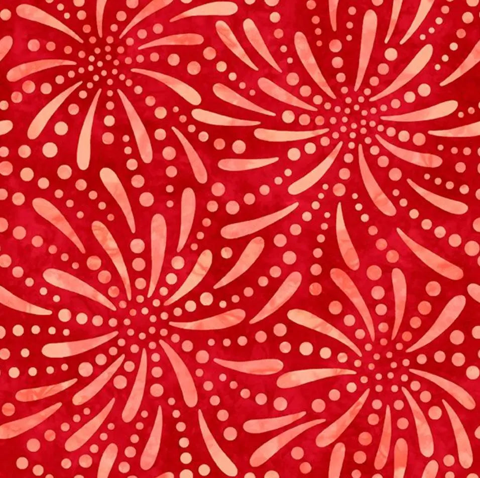 Red Fireworks Cotton Wideback Fabric per yard - Linda's Electric Quilters