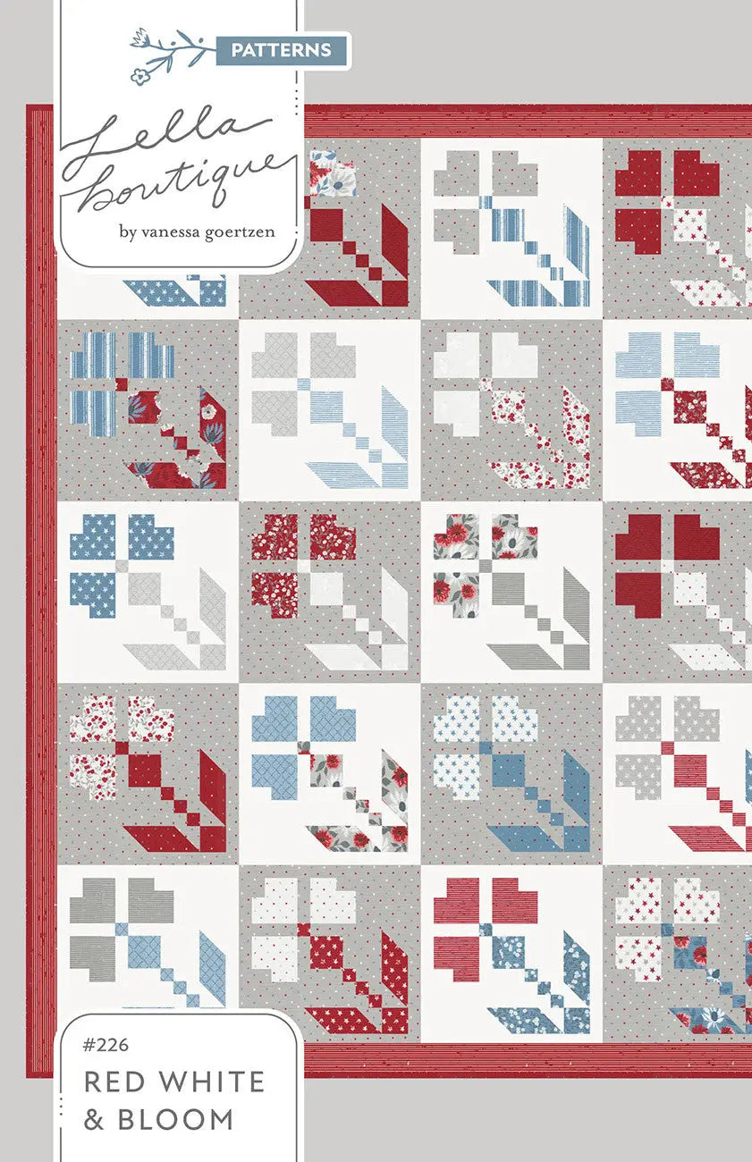 Red White & Bloom - Linda's Electric Quilters