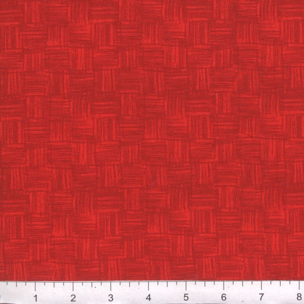 Red Wicker 45" Wide Cotton Fabric Per Yard
