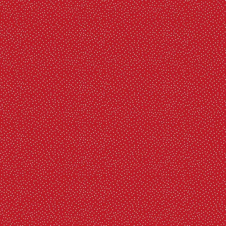 Redwork Dots Cotton 44"/45" Fabric Per Yard