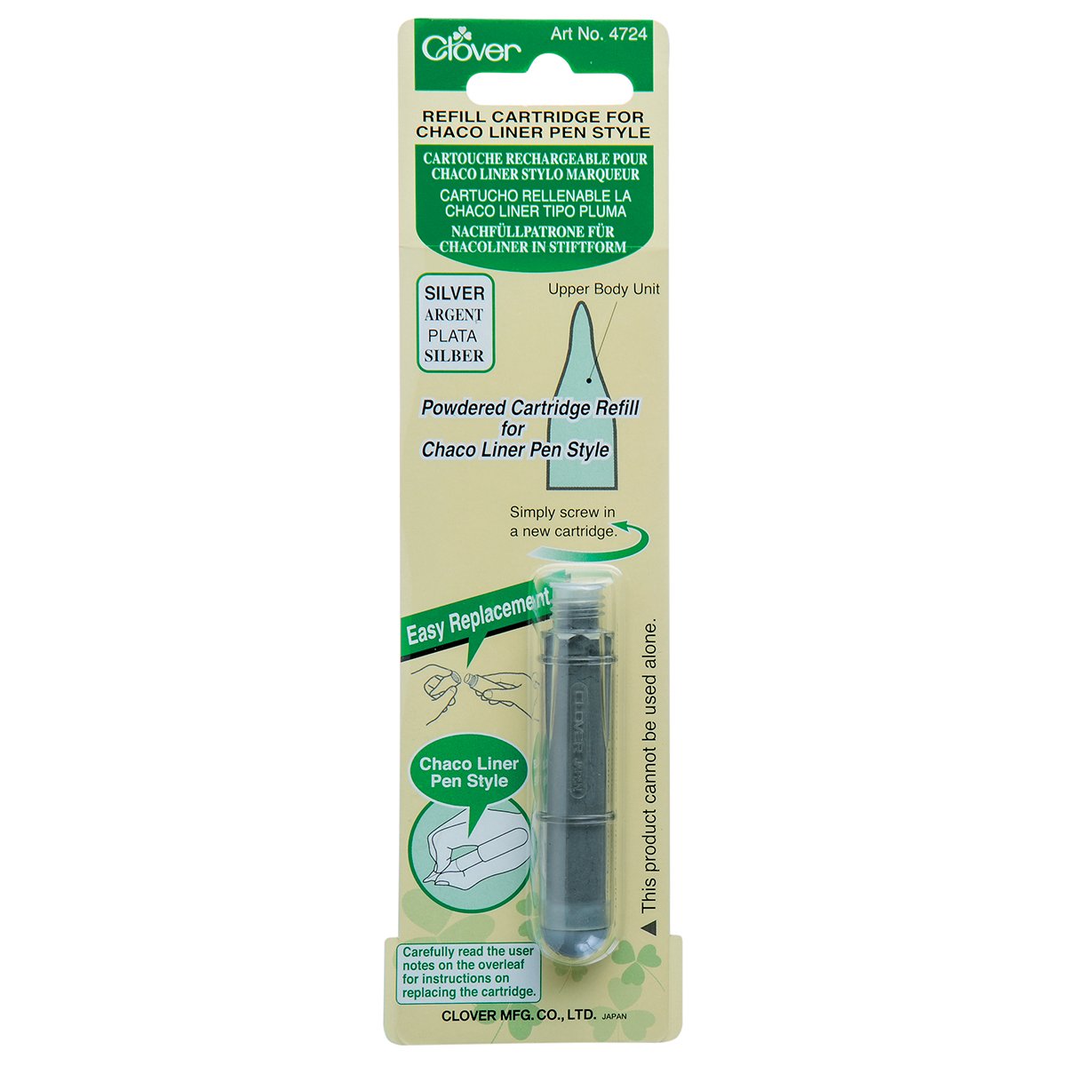 Refill Cartridge for Chaco Liner Pen Style (Silver)