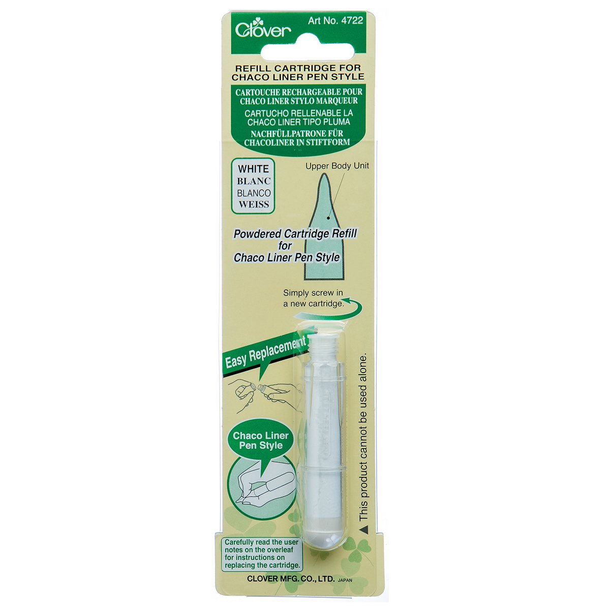 Refill Cartridge for Chaco Liner Pen Style (White)