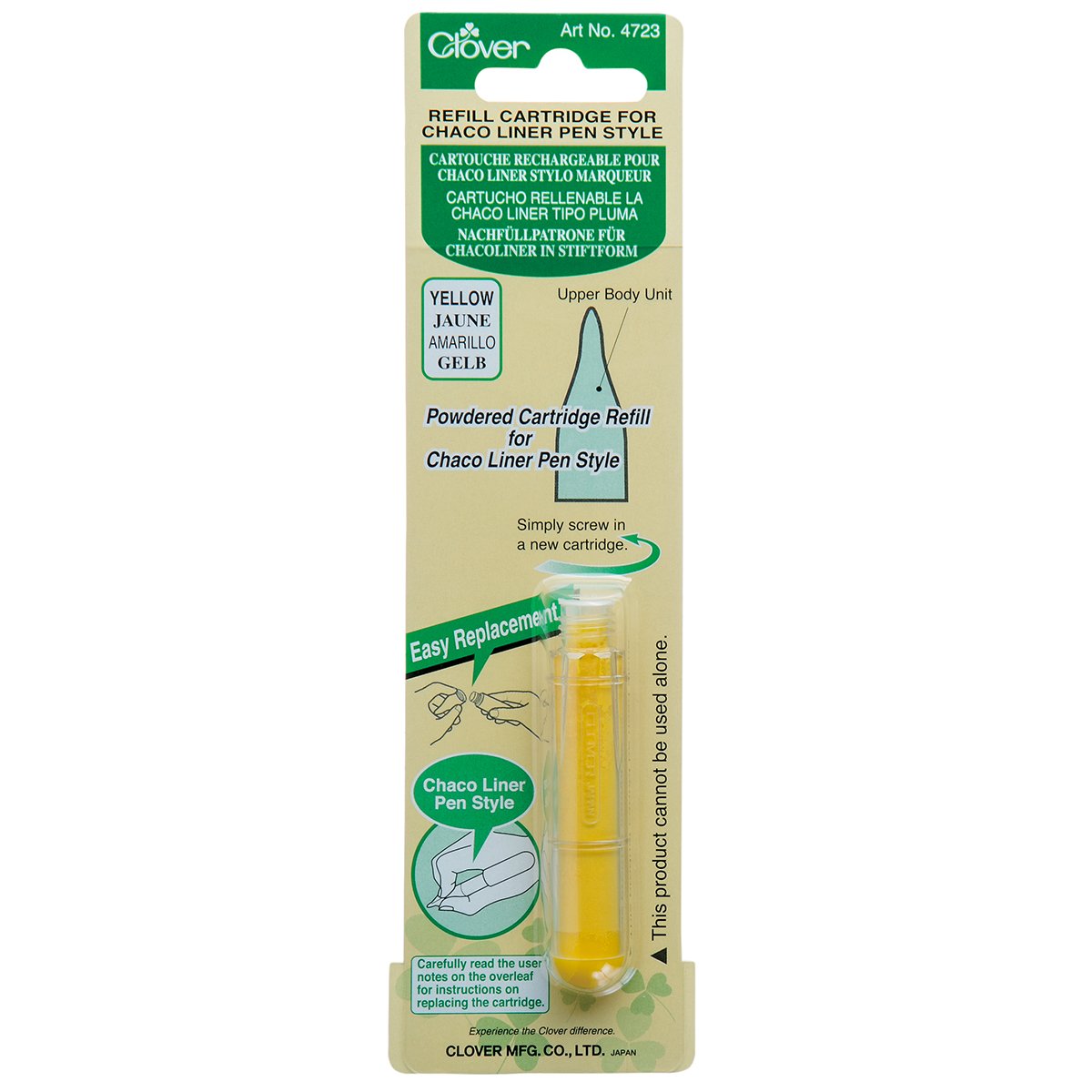 Refill Cartridge for Chaco Liner Pen Style (Yellow)