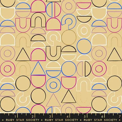 Reign Noble Sand Modern Shapes 44"/45" Fabric Per Yard Moda Fabrics & Supplies