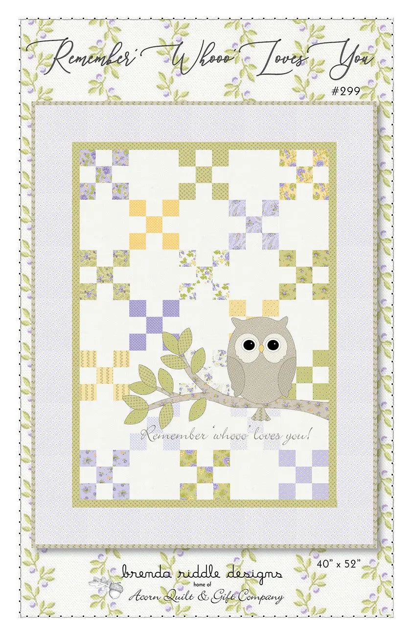 Remember 'Whooo' Loves You - Linda's Electric Quilters