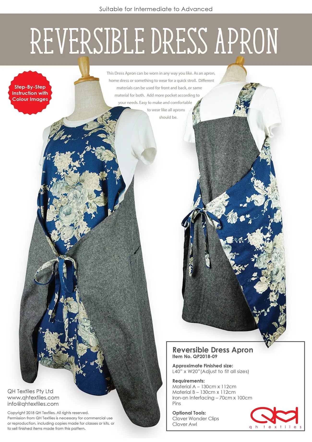 Reversible Dress Apron - Linda's Electric Quilters