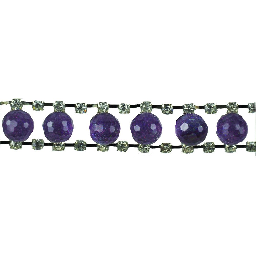 Rhinestone And Bead Trim - 5/8" wide - BR-470-21