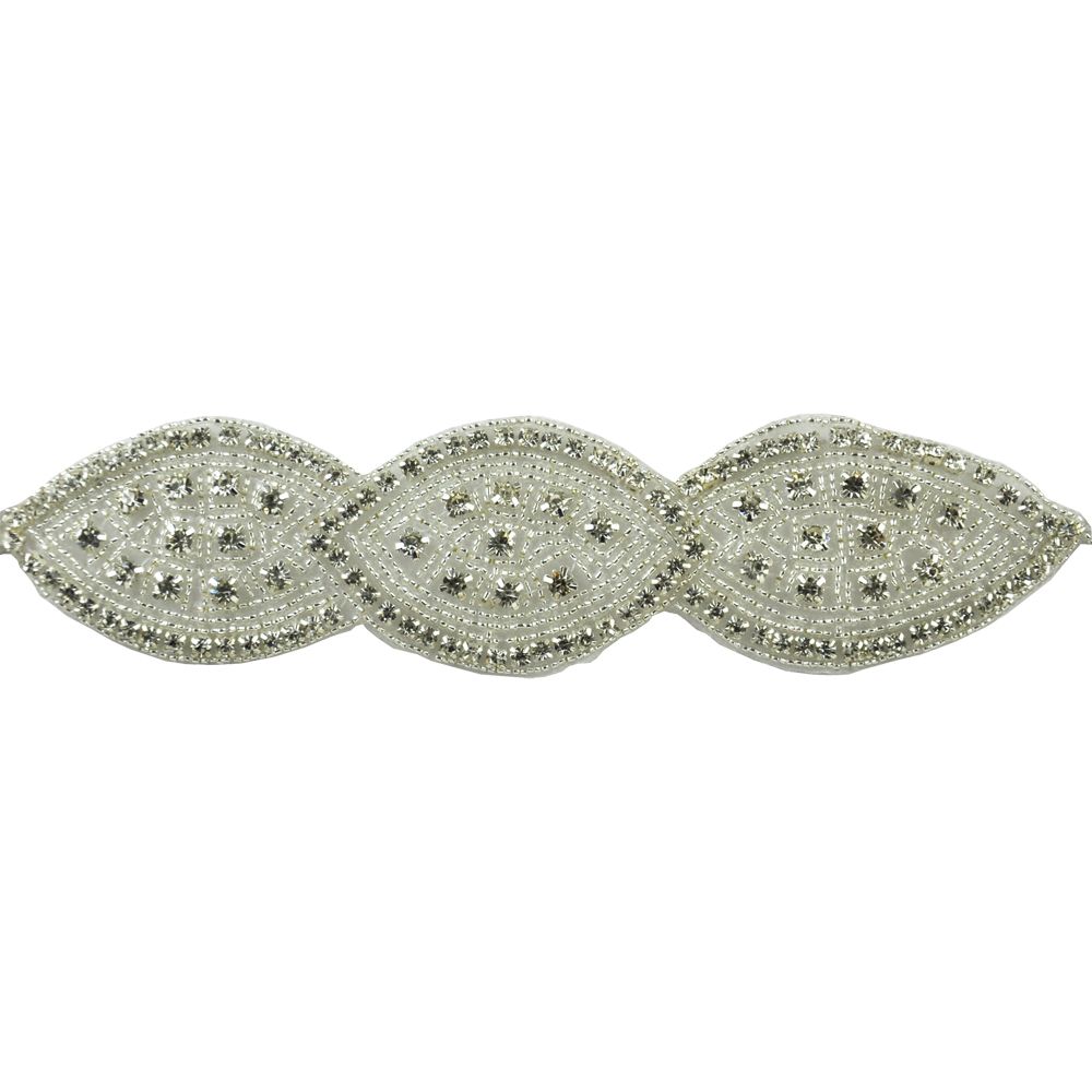 Rhinestone Banding By the Yard - 2 " wide - BR-4989 - Silver