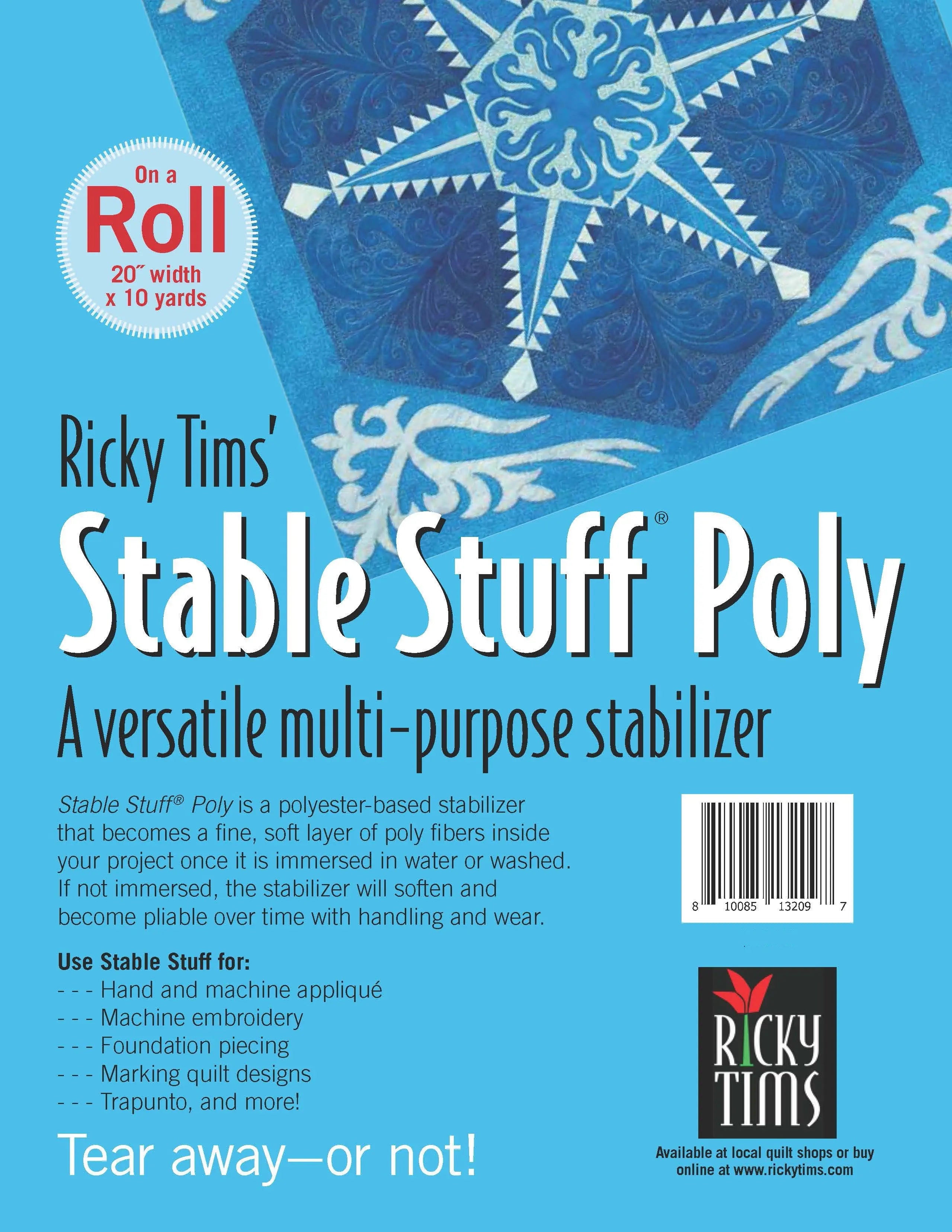 Ricky Tims Stable Stuff 20in x 10yd Roll - Linda's Electric Quilters