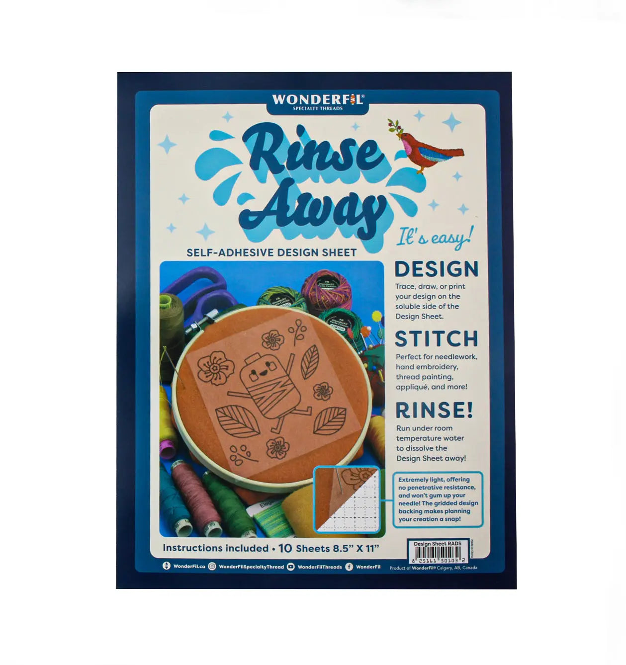 Rinse Away Design Sheet WonderFil USA